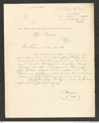 k.k. naturhistorisches Hofmuseum, Intendanzakten 1885-1896 (Hauer), Aktenzahl Z.735/1890, Seite 1